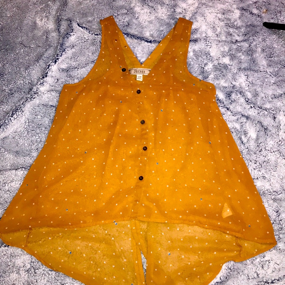 gold poke a dot tank top